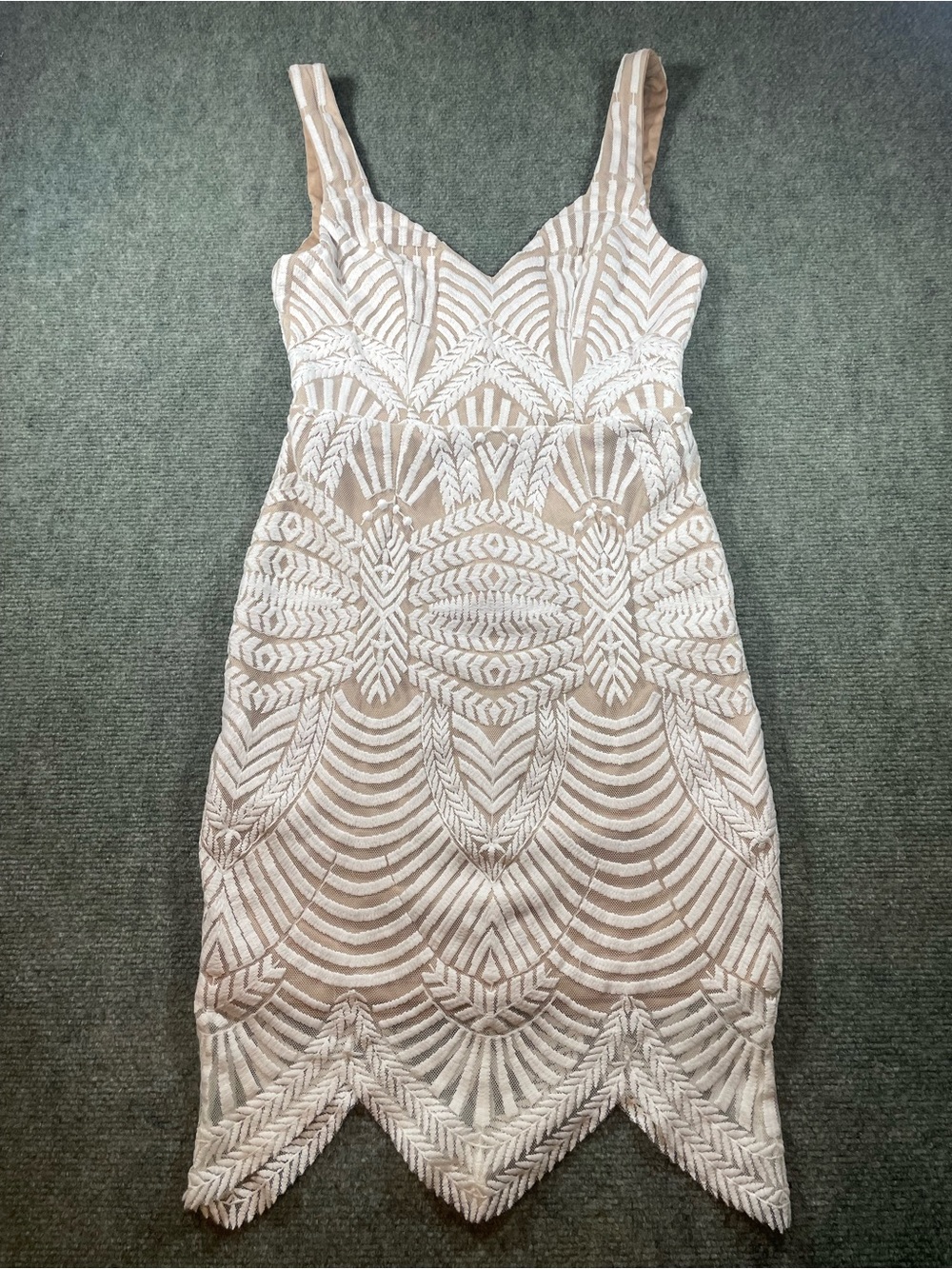 Hello Molly Cream lace‎  Midi Sheath Dress